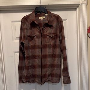Stetson flannel Zip-Up Shirt